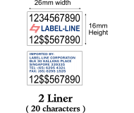 Pricing Labels - 26x16mm